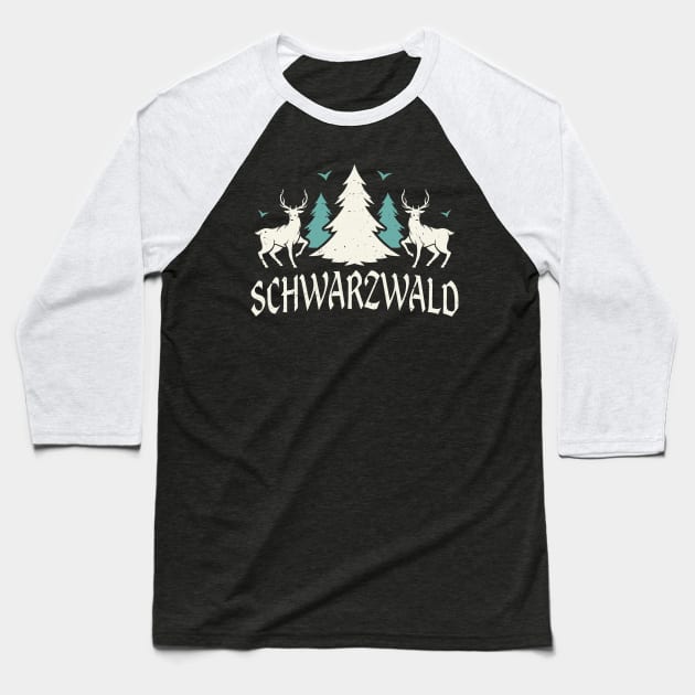 Black Forest Logo Swabia Home Baseball T-Shirt by Foxxy Merch